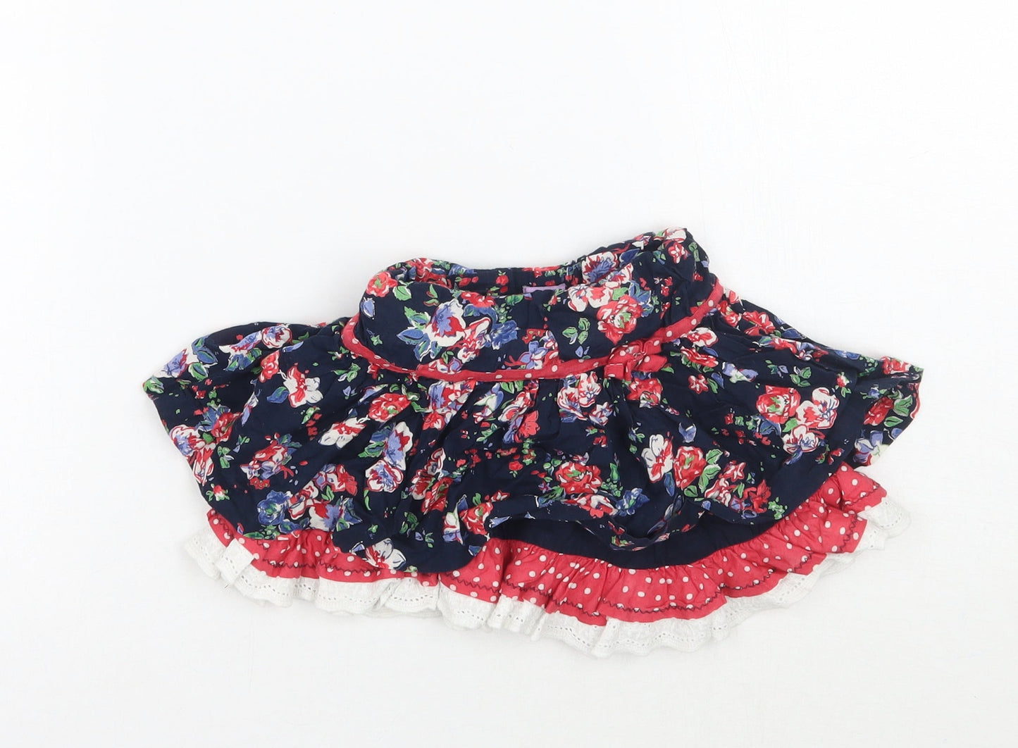 Cheeky monkey Girls Blue Floral  A-Line Skirt Size 9-12 Months