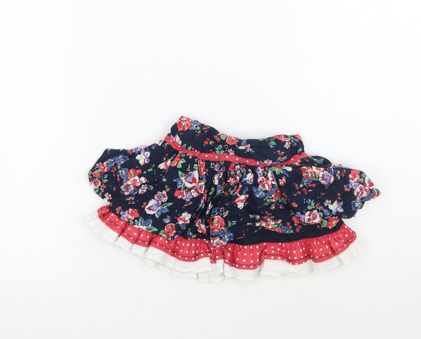 Cheeky monkey Girls Blue Floral  A-Line Skirt Size 9-12 Months