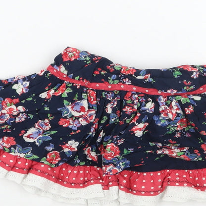 Cheeky monkey Girls Blue Floral  A-Line Skirt Size 9-12 Months