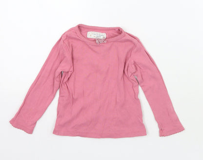 Additional front view of Next girls’ pink basic t-shirt, size 12, months
