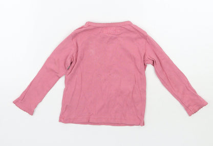 Back view of Next girls’ pink basic t-shirt, size 12, months