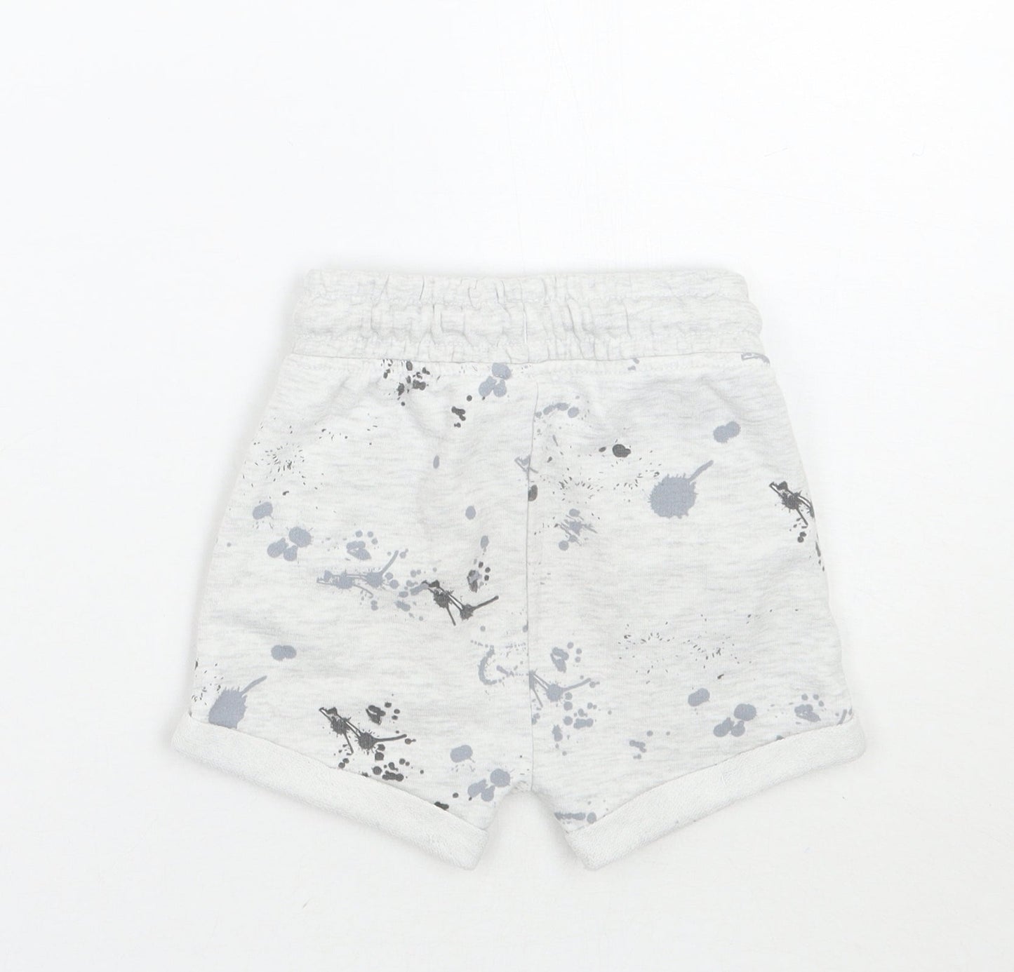 George Boys Grey Geometric  Cropped Trousers Size 12-18 Months