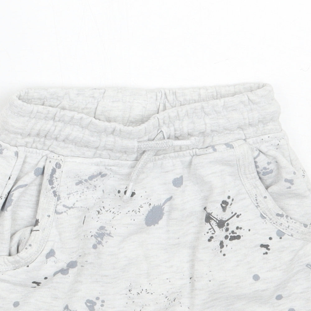 George Boys Grey Geometric  Cropped Trousers Size 12-18 Months