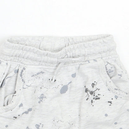 George Boys Grey Geometric  Cropped Trousers Size 12-18 Months