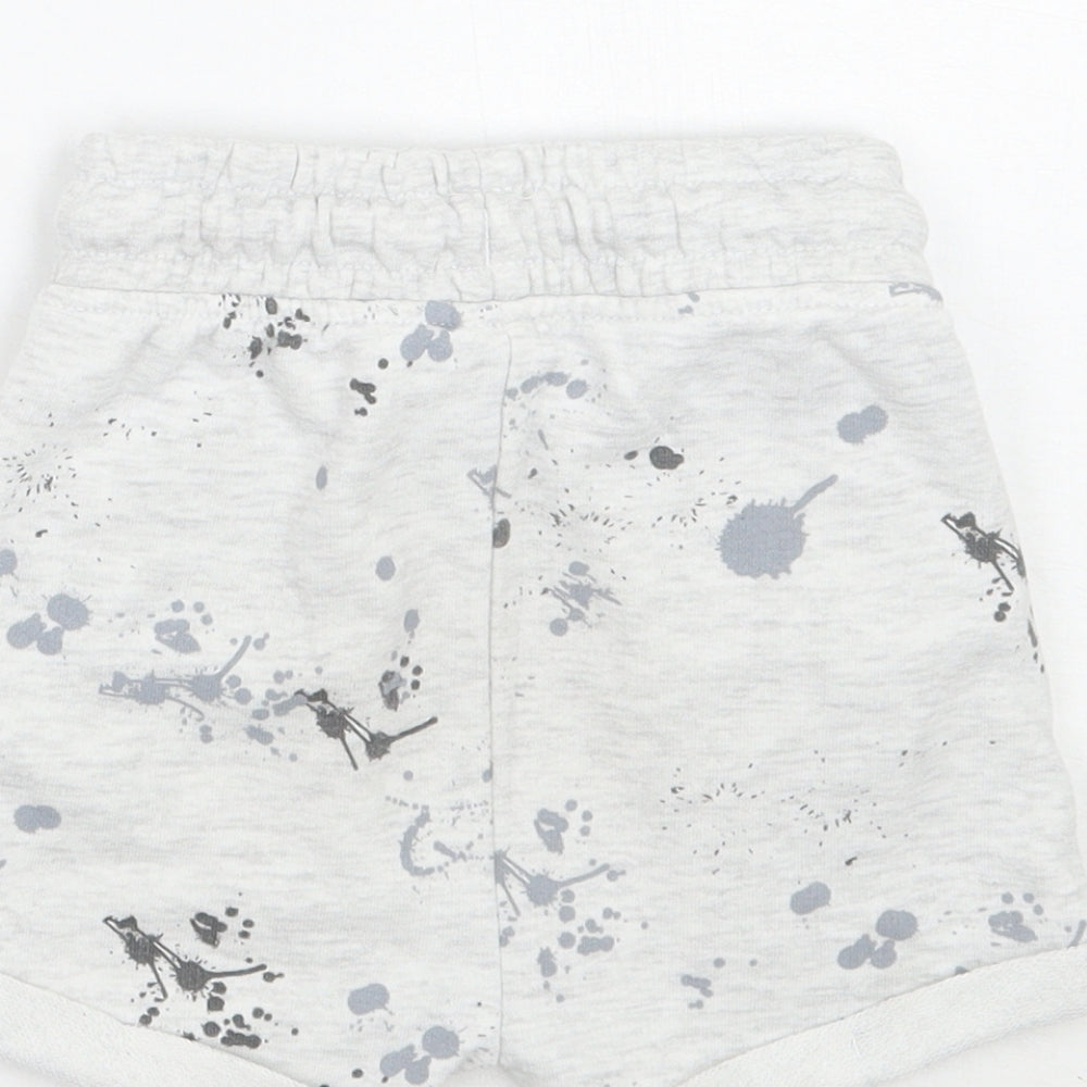 George Boys Grey Geometric  Cropped Trousers Size 12-18 Months