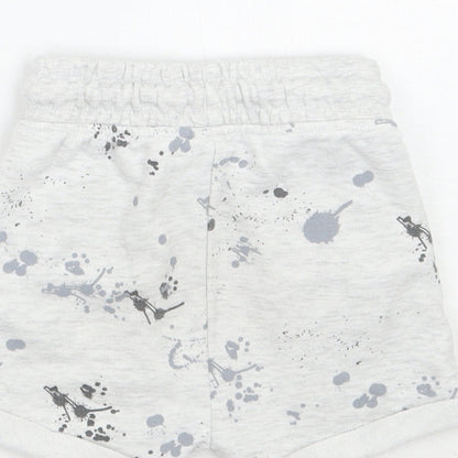 George Boys Grey Geometric  Cropped Trousers Size 12-18 Months