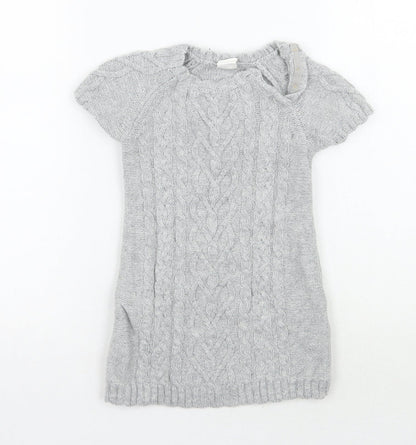 Additional front view of H&M girls’ grey jumper, size XS