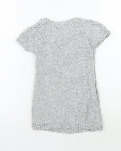Back view of H&M girls’ grey jumper, size XS