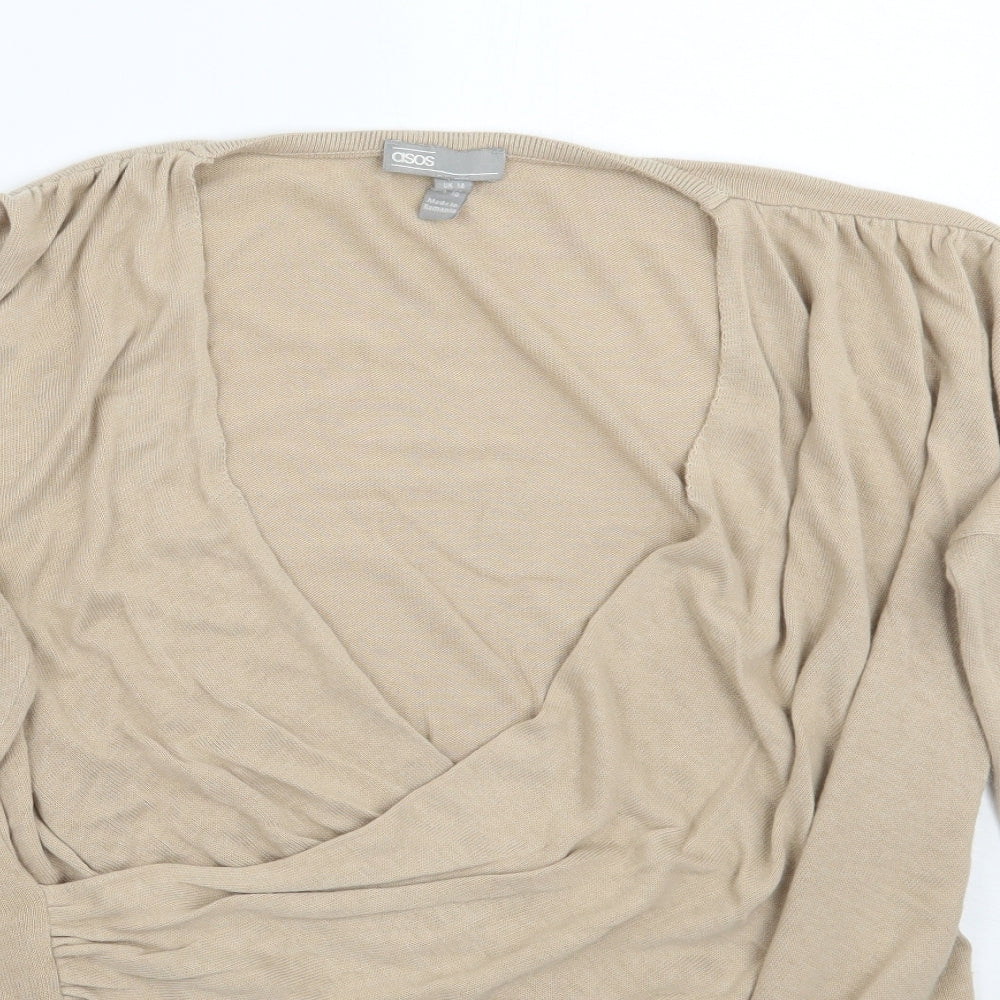 Womens UK Size 14 ASOS Beige Pullover Jumper