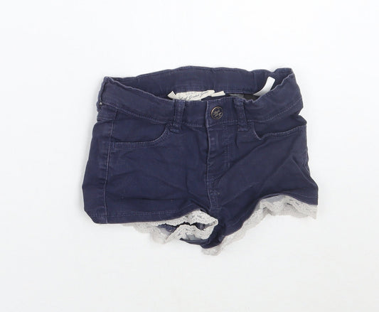 H&M Girls Blue   Cut-Off Shorts Size 5-6 Years