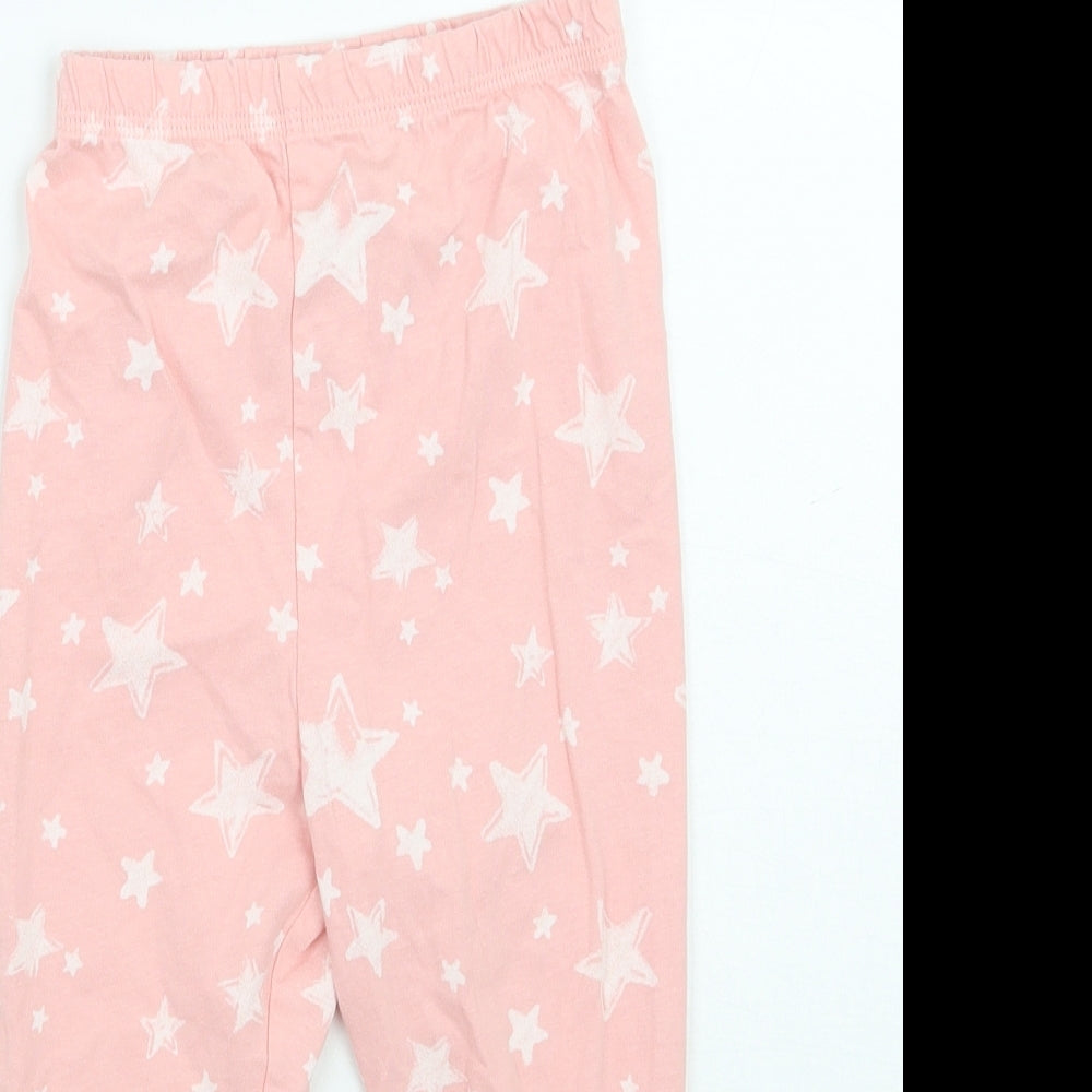 George Girls Pink Geometric   Pyjama Pants Size 2 Years