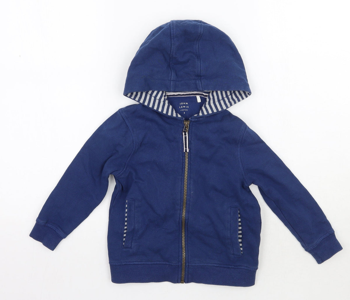 Additional front view of John Lewis boys’ blue jacket coat, size 3, years