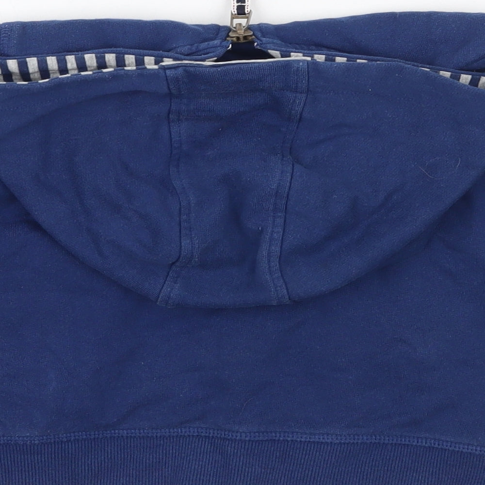 Brand and care label for John Lewis boys’ blue jacket coat, size 3, years