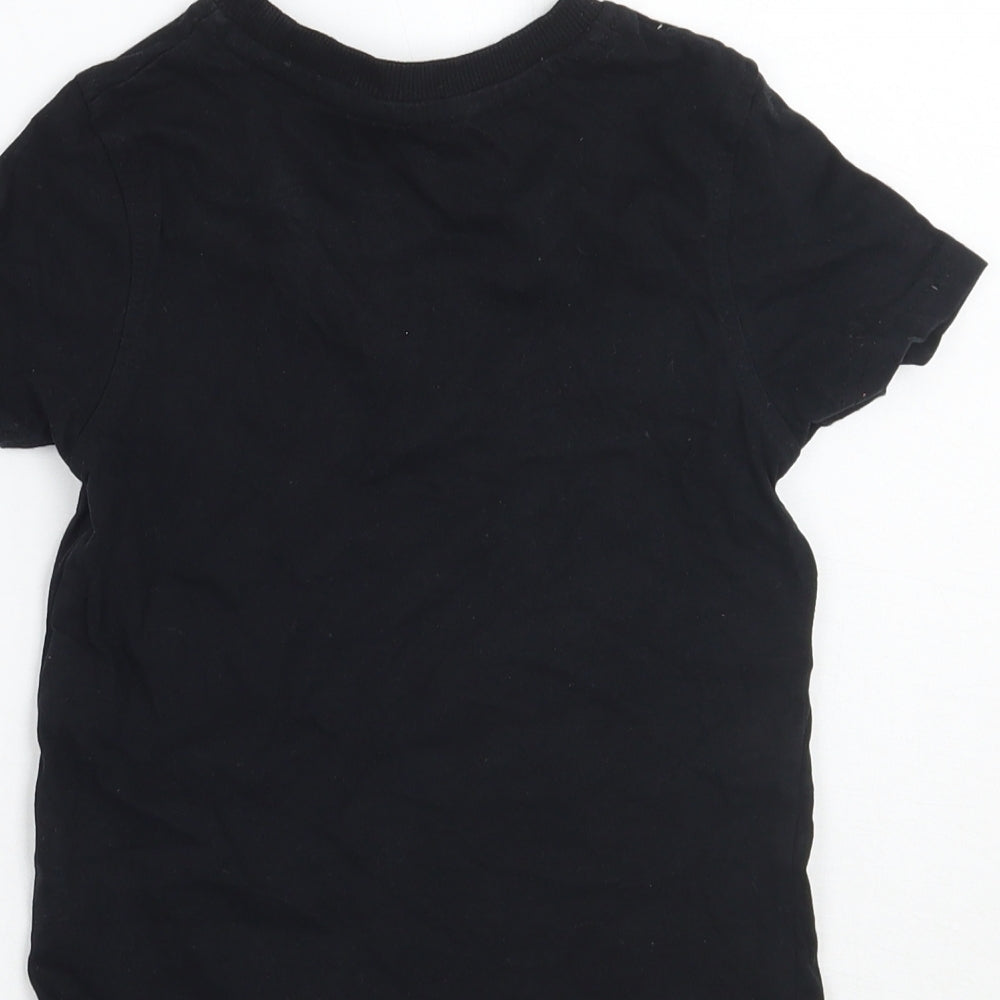 George Boys Black   Basic T-Shirt Size 2-3 Years