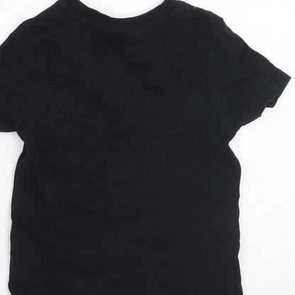 George Boys Black   Basic T-Shirt Size 2-3 Years