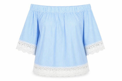 Womens UK Size 8 Newlook Blue Basic Blouse