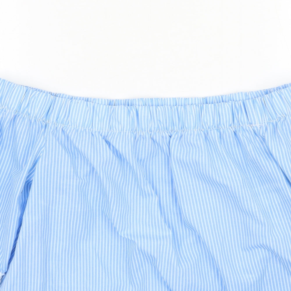 Womens UK Size 8 Newlook Blue Basic Blouse