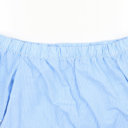 Womens UK Size 8 Newlook Blue Basic Blouse