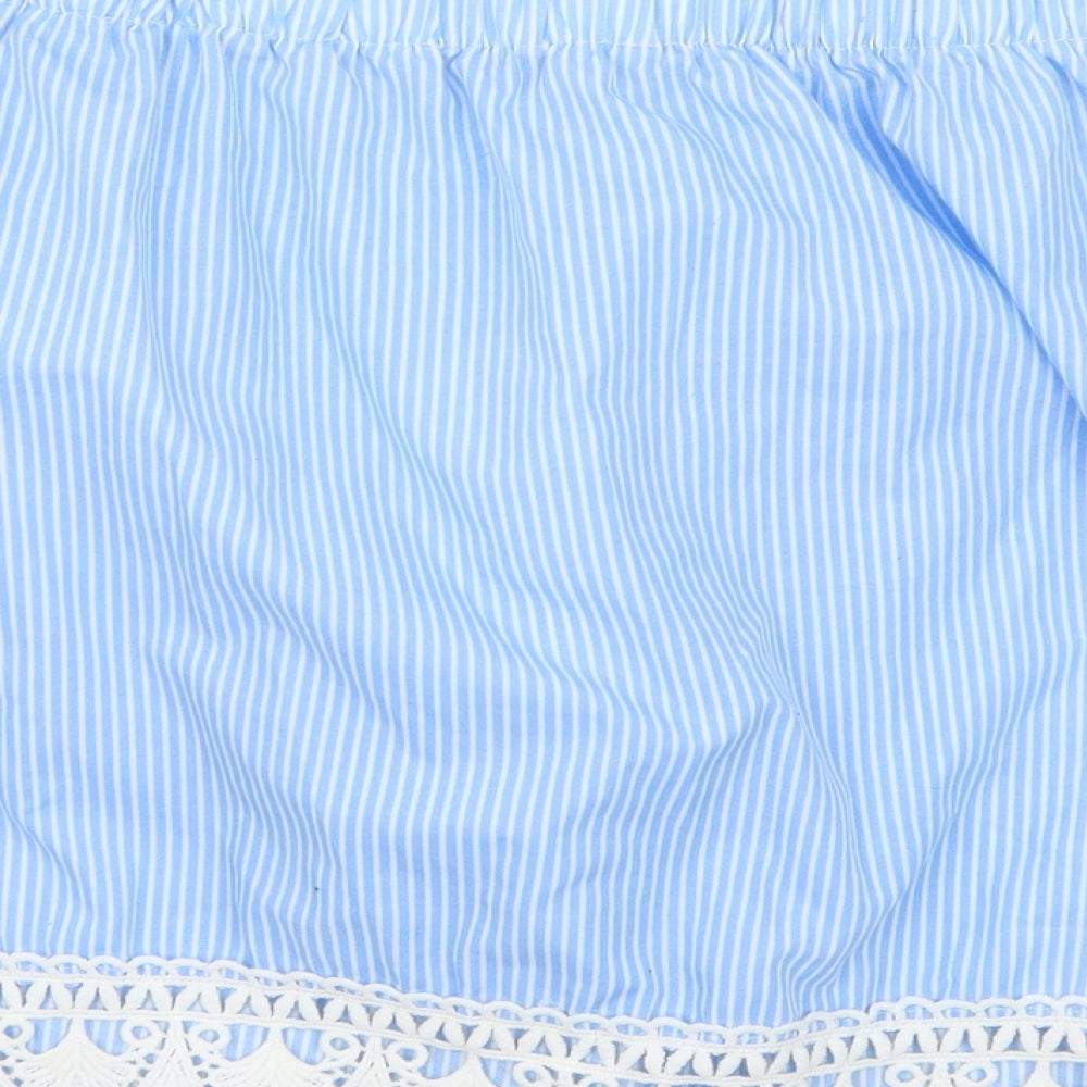 Womens UK Size 8 Newlook Blue Basic Blouse