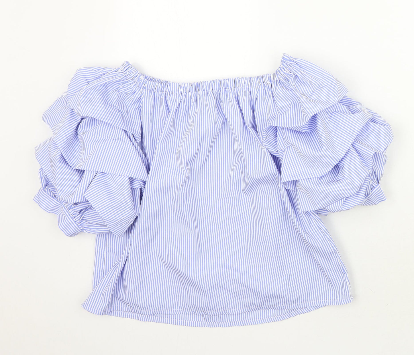 Womens UK Size 8 Newlook Blue Basic Blouse