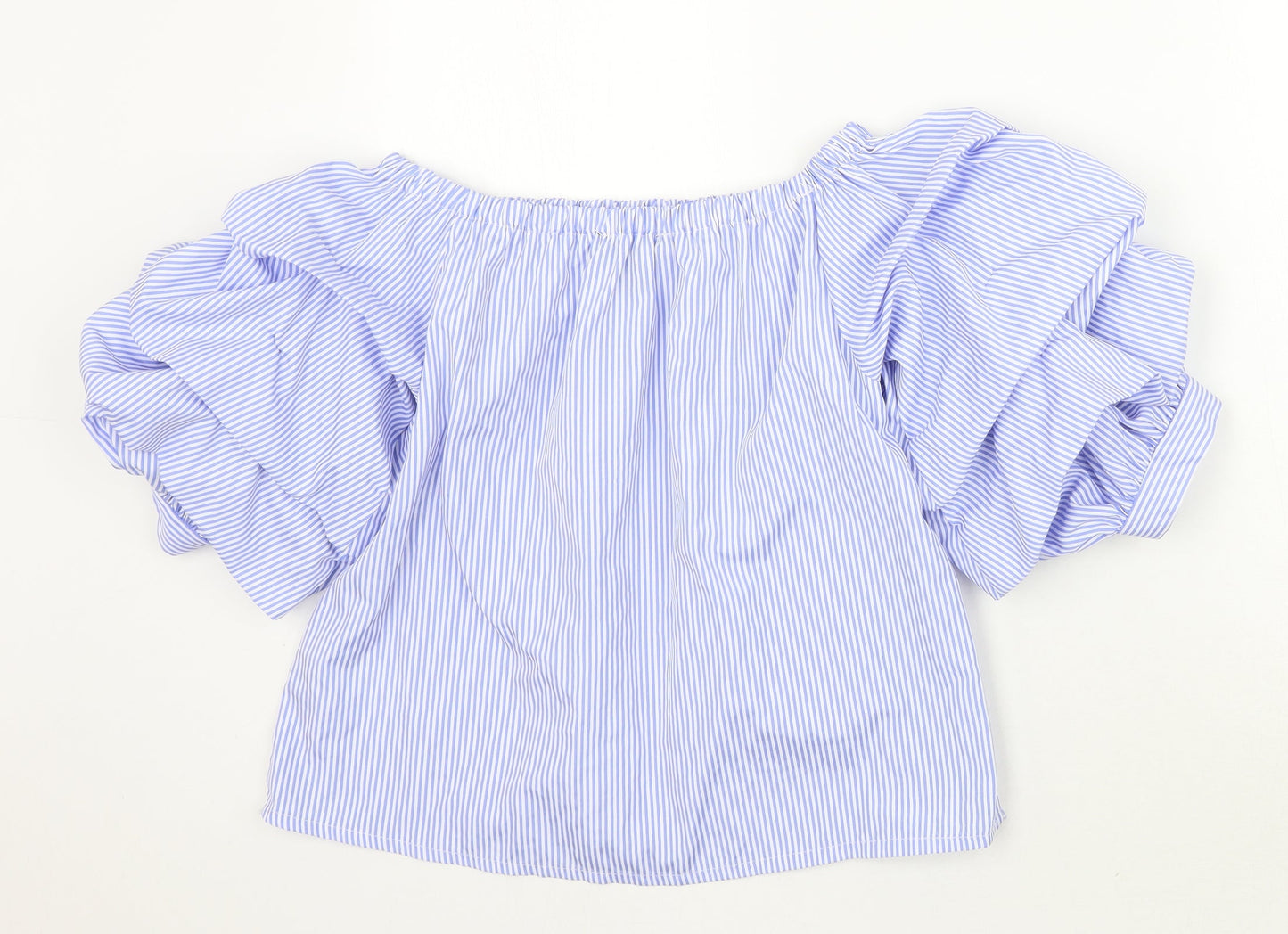 Womens UK Size 8 Newlook Blue Basic Blouse