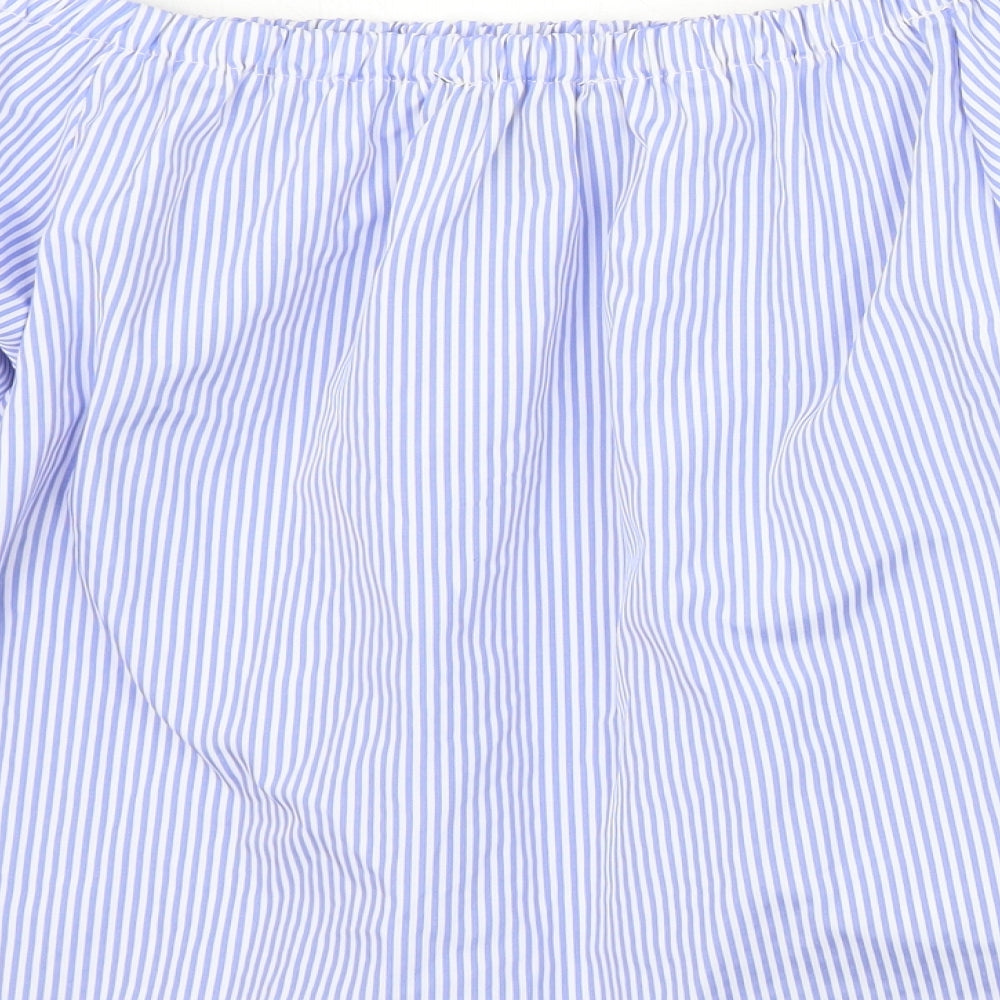 Womens UK Size 8 Newlook Blue Basic Blouse
