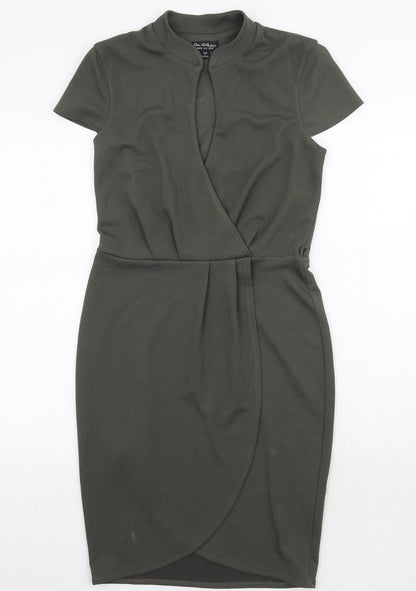 Miss Selfridge Womens Green   A-Line  Size 10