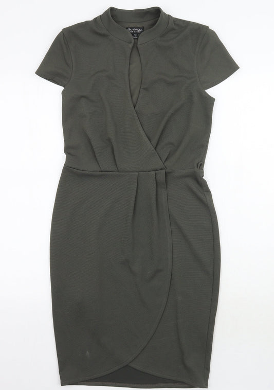 Miss Selfridge Womens Green   A-Line  Size 10