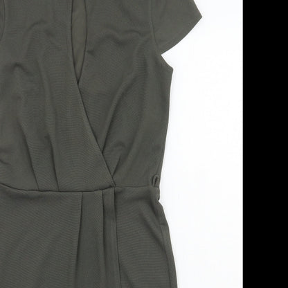 Miss Selfridge Womens Green   A-Line  Size 10