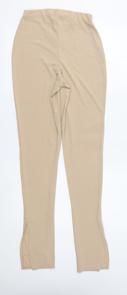 Womens UK Size 8 Misspap Regular Fit  Beige Trousers
