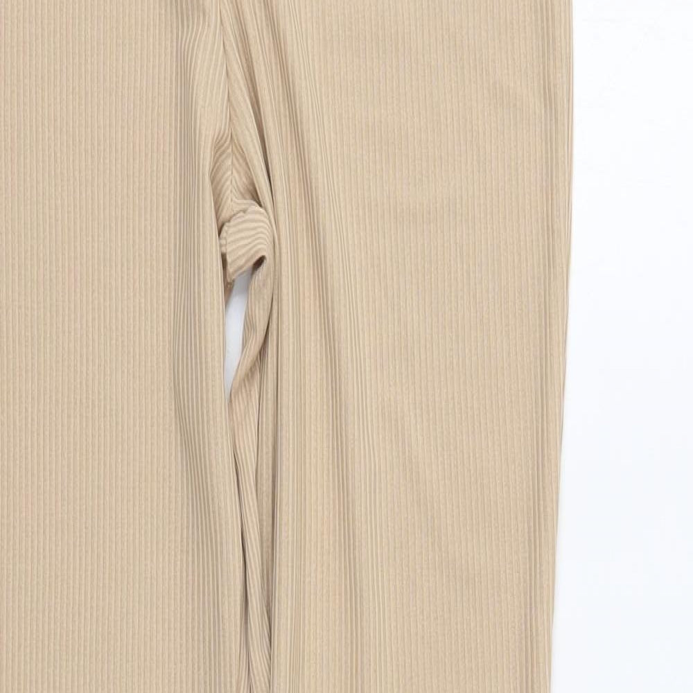 Womens UK Size 8 Misspap Regular Fit  Beige Trousers