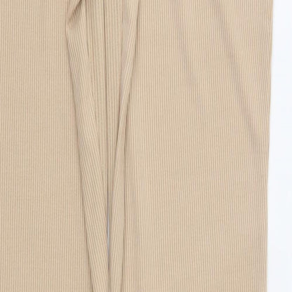 Womens UK Size 8 Misspap Regular Fit  Beige Trousers
