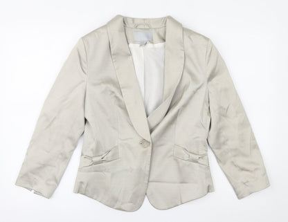 H&M Womens Beige   Jacket Blazer Size 10