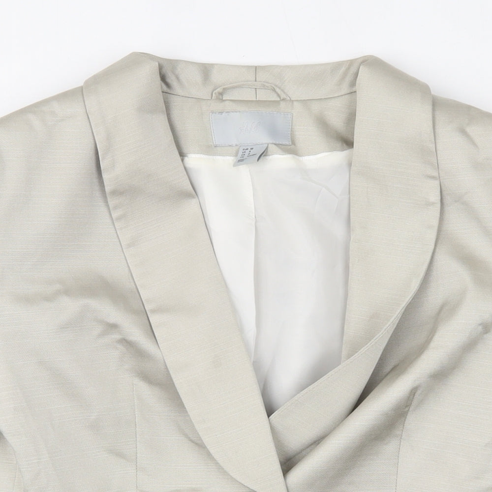 H&M Womens Beige   Jacket Blazer Size 10