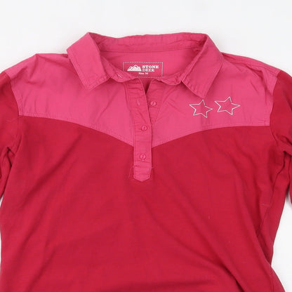 stone deek Womens Pink   Basic Polo Size M