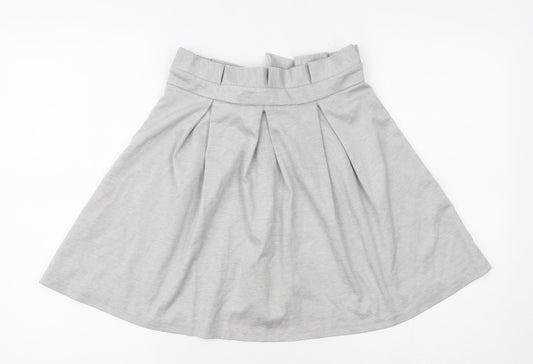 Boohoo Womens Grey   Skater Skirt Size 10