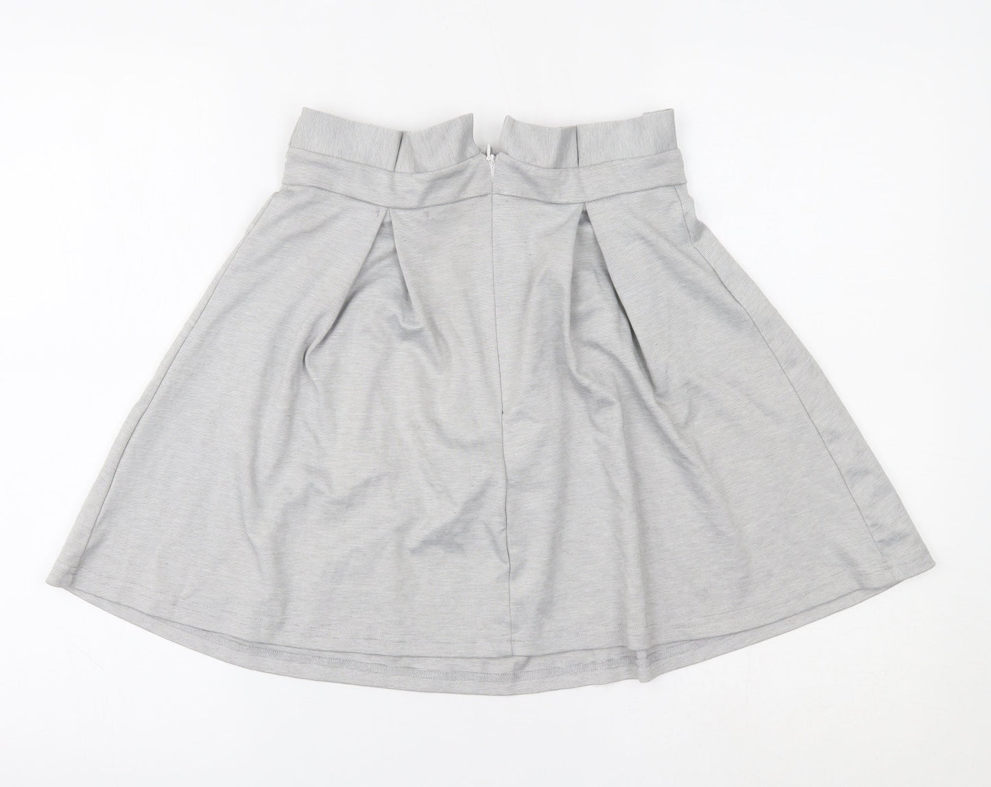 Boohoo Womens Grey   Skater Skirt Size 10