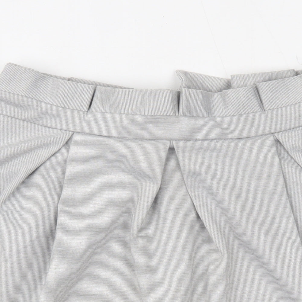 Boohoo Womens Grey   Skater Skirt Size 10