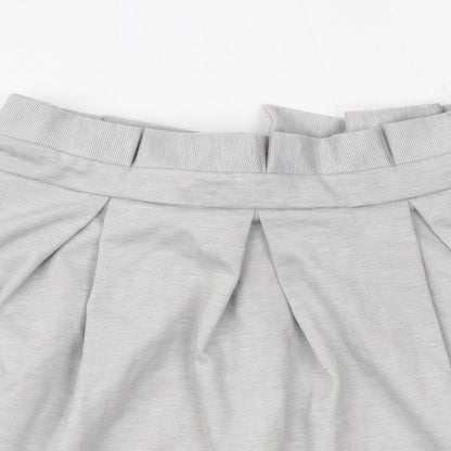 Boohoo Womens Grey   Skater Skirt Size 10