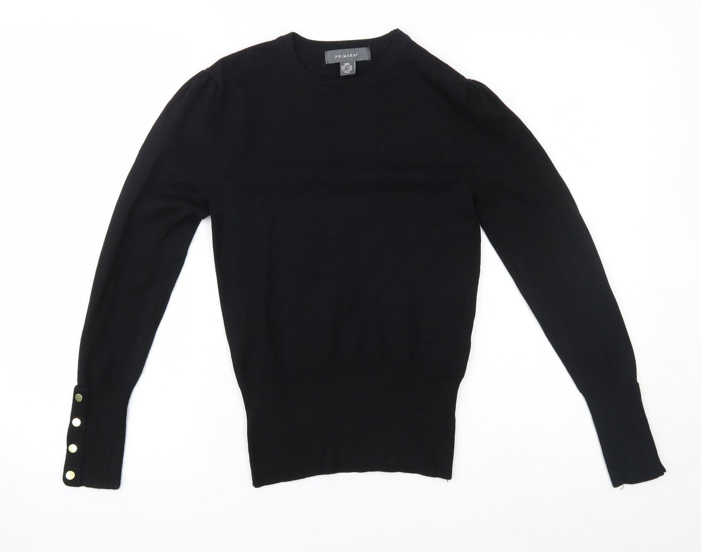 Primark Womens Black   Basic Blouse Size 2XS