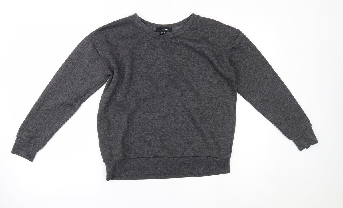 Additional front view of Primark women’s grey pullover sweatshirt, size UK 8