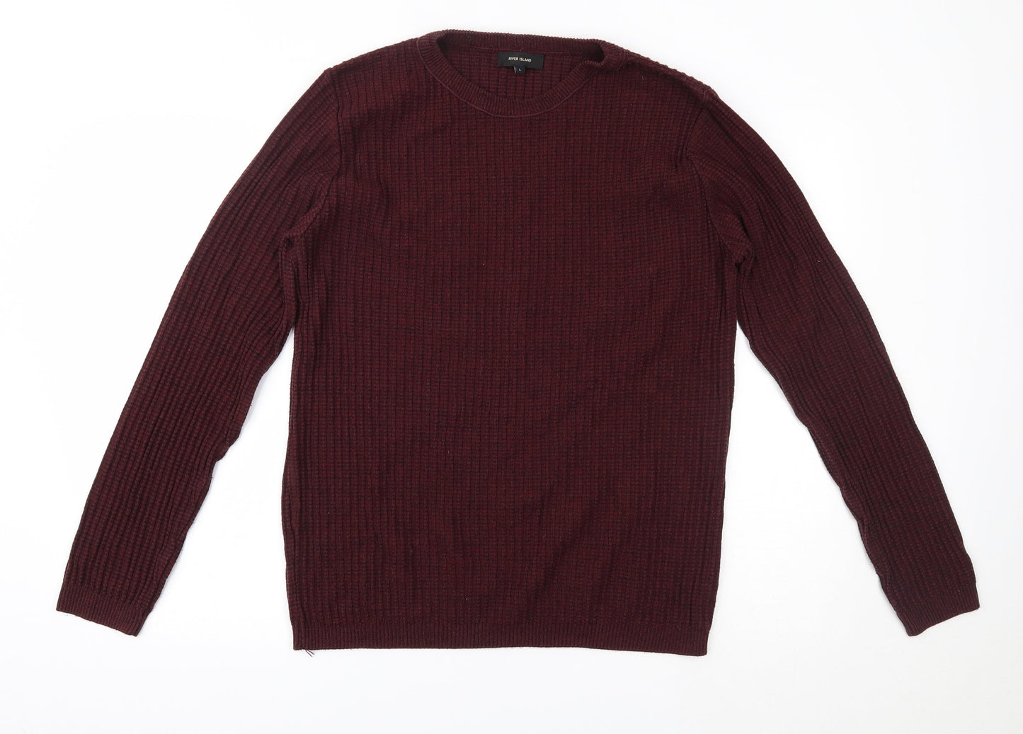 River Island Mens Red   Pullover Jumper Size L