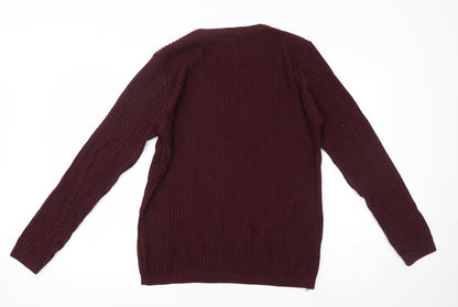River Island Mens Red   Pullover Jumper Size L