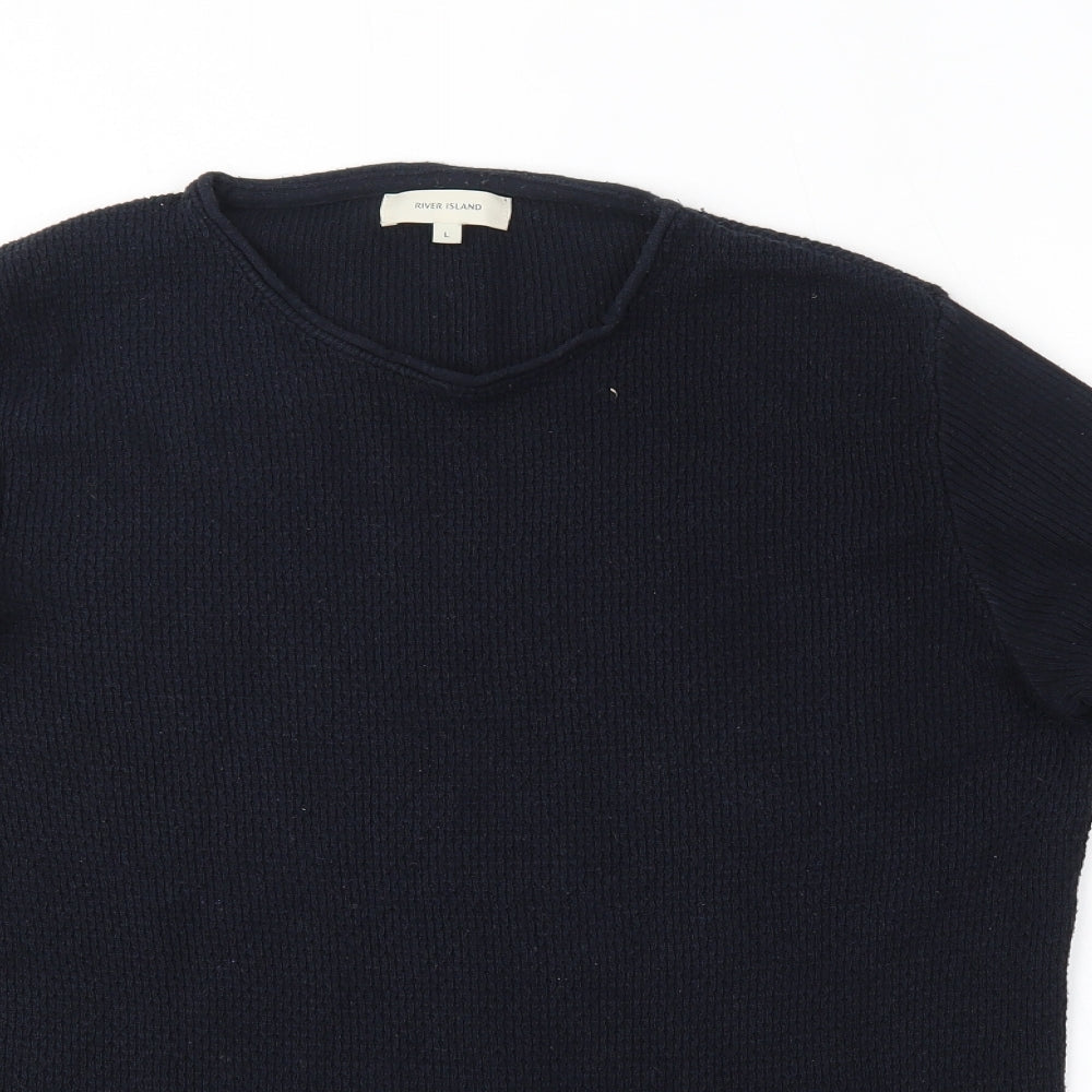 Womens UK Size L River Island Blue Pullover Jumper