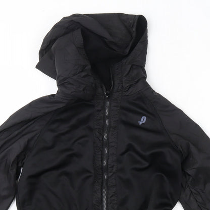 Close-up detail of Penn women’s black jacket, size XS