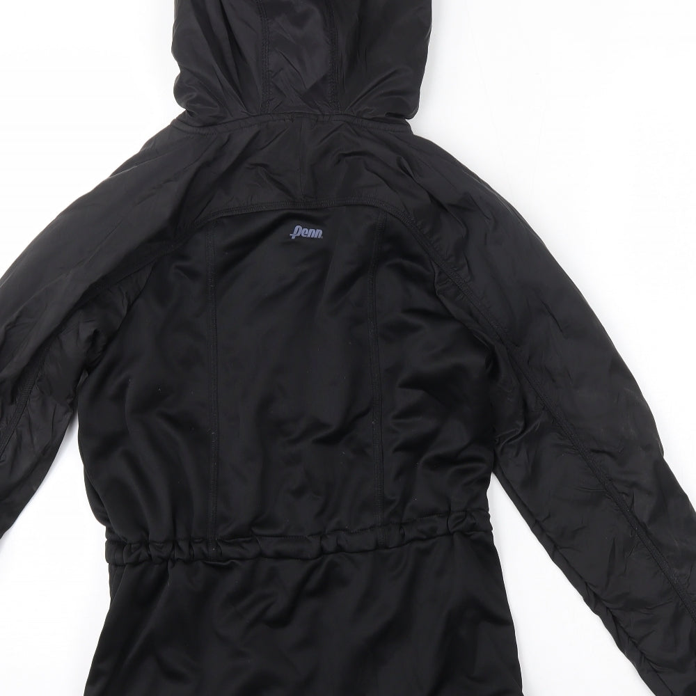 Brand and care label for Penn women’s black jacket, size XS