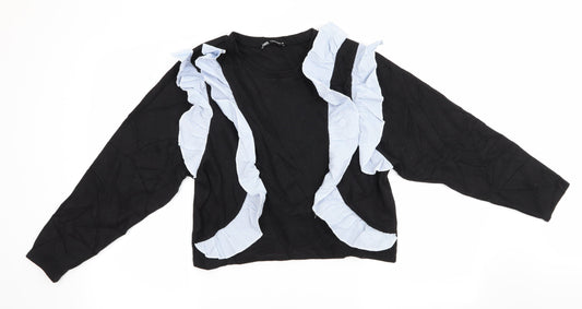 Womens UK Size 6 Zara Black Pullover Jumper