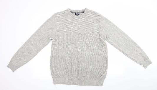 Boston Crew Mens Grey   Pullover Jumper Size M