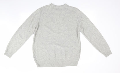 Boston Crew Mens Grey   Pullover Jumper Size M