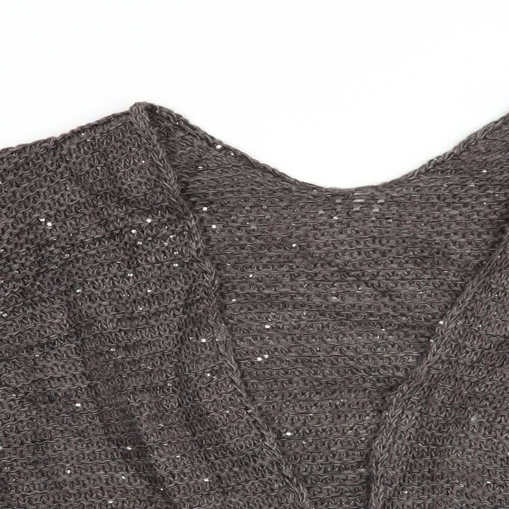 Womens UK Size  Preworn Brown Cardigan Jumper